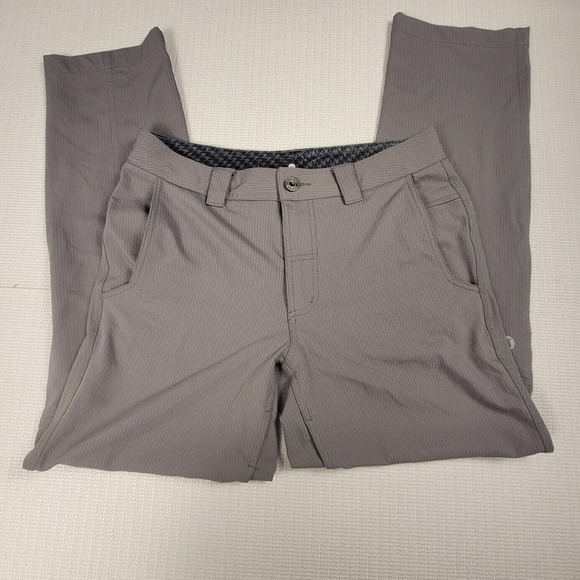 lululemon athletica Other - Lululemon Work to Play Flat Front Pants Men's 34x32 M50465 Gray Stripe Stretch